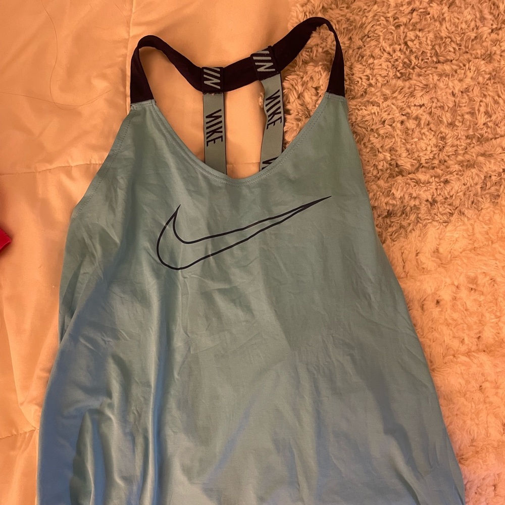 Blue nike tank top